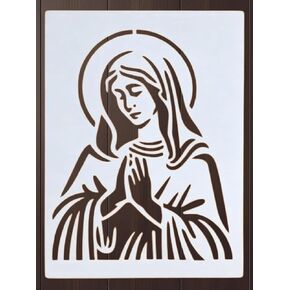 Virgin Mary Stencil – Religious Christian Design Template Pattern Reusable Art Stencil for Painting, Crafting and DIY Projects (3 Pcs Set) in Saudi Arabia