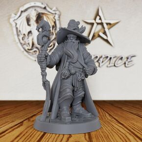 Unpainted Hero Wizard Miniature- DND Minis Designed for Dungeons and Dragons, Tabletop RPG Fantasy Games, Warhammer TTRPG, Versatile RPG Accessory for Fantasy Gaming Fans-AS619 in Saudi Arabia