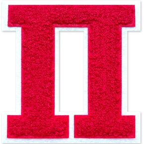 4.5 بوصة حديد على رقع حروف يونانية حروف يونانية من الشنيل الأحمر رقع يونانية هدية للملابس/السترة/السكواش/الحقيبة (أحمر، دلتا) in Kuwait