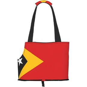 Flag of Timor-Leste Printed Portable pet Shoulder Bag, Suitable for Small Dogs and Cats, Shopping and Travel Dual-Purpose Bag in Kuwait
