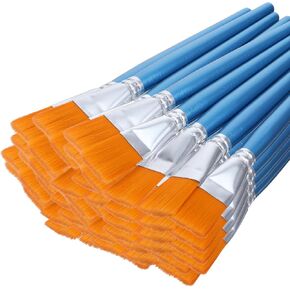 50 Pcs Flat Paint Brushes,1 Inch Craft Paint Brushes, Large Acrylic Brush for Watercolor, Acrylic,Big Painting Brush for Oil and Body Painting Crafts in Kuwait
