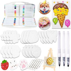 delaimastor Magic Puffy Paint 3D رسم سحري من القماش الإسفنجي الإسفنجي الملمس طقم الطلاء لحفلات الصيف والأنشطة المنزلية DIY أقلام الرسم لوازم فنية in Kuwait