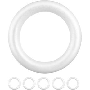 6Pcs Wreath Foam Form Foam Rings Circles Polystyrene Ring for Crafts Wedding Home Decoration 10 * 2.5cm in Saudi Arabia