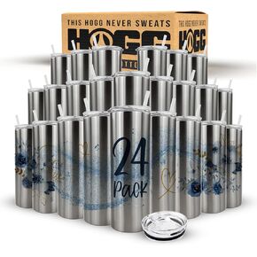Hogg 30oz Sublimatable Duo Skinny Tumbler Case (25 Pack) DIY, Customizable, Add Logo, Vinyl, Alcohol Ink, or Glitter & Epoxy To Any Cup. Bulk/Wholesale Sublimation Tumblers in Kuwait