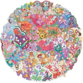 50Pcs Lotus Flowers & Leaves Stickers Vinyl Realistic Painting Plant Lotus Leaf Decals Party Decor Water Bottle Laptop Refrigerator Skateboard Car Helmet Sticker (Lotu) in Kuwait