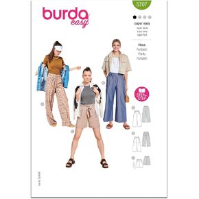 Burda Style X05707BURDA من السهل صنع سراويل Lyocell من Misses، وبنطلون فيسكوز، وحزمة أنماط الخياطة من Marlene Jeans، رمز التصميم B5707، المقاسات 8-18 (34-44) in Kuwait