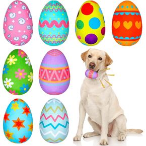 Threan 8-Piece Easter Egg for Dog with Interactive Squeakers Plush Easter Egg, Fun Gifts for Medium & Small Dogs & Puppies, Durable Stuffed in Saudi Arabia