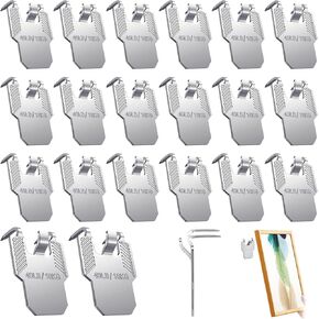 10 عبوات من شماعات الحوائط الجافة ذات المخالب شديدة التحمل، خطاطيف صور خالية من الأدوات للجدران تحمل شماعات قماشية متعددة الوزن قابلة لإعادة الاستخدام للمرايا والملصقات الفنية وديكور غرفة المكتب وشماعة مخلب للحوائط الجافة (فضية-10 قطع) in Kuwait