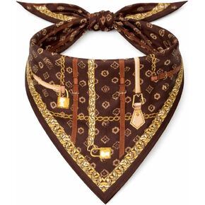 باندانا فاخرة للكلاب الصغيرة - إكسسوار وشاح الجرو المصمم، ملابس برقبة عصرية للعبة الأنيقة والسلالات الصغيرة للكلاب (تشوي باوتون) in Kuwait