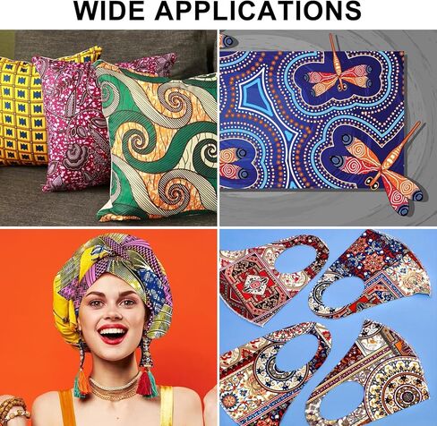 40pcs 10 x 10 Inch African Fabric Squares No Repeat Quilting Fabrics Bundles Kente Cloth Ankara Wax Print Fabric Bundles for DIY Sewing Patchwork Accessories in Saudi Arabia