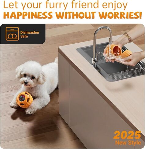 Frozen Dog Treats Toy to Keep Them Busy, Cognitive Dog Enrichment Toys,Interactive Toys Long Lasting, Easy to Clean (Orange) in Saudi Arabia