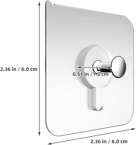 HEALLILY Picture Hangers Without Nails, 30Pcs Self Adhesive Wall Hooks, No Drill Hooks for Hanging, Waterproof Heavy Duty Frame Hangers Without Nails for Kitchen Bathroom Home Office(Transparent) in Saudi Arabia
