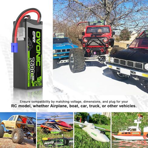 OVONIC 4S LiPo Battery 7600mAh 14.8V 130C RC Battery with EC5 Connector in Saudi Arabia