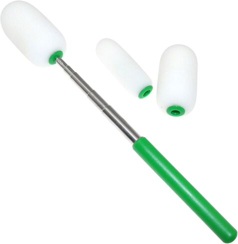 Pottery Telescopic Sponge Wand with Green Handle (1pc Telescopic Wand + 3 Sizes Removable Sponge Head) in Saudi Arabia