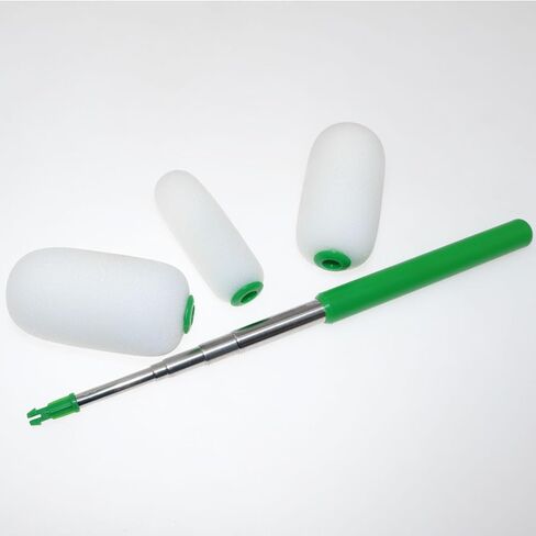 Pottery Telescopic Sponge Wand with Green Handle (1pc Telescopic Wand + 3 Sizes Removable Sponge Head) in Saudi Arabia