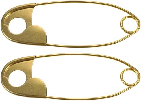 Angoily 2 قطعة دبابيس أمان كبيرة الحجم مقبض حقيبة يد مزخرفة كبيرة الحجم لصنع المحفظة لوازم دبوس أمان كبير جدًا لحقائب الملابس شديدة التحمل in Kuwait