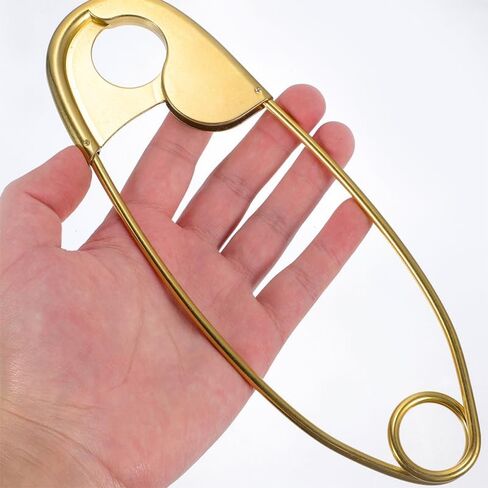 Angoily 2 قطعة دبابيس أمان كبيرة الحجم مقبض حقيبة يد مزخرفة كبيرة الحجم لصنع المحفظة لوازم دبوس أمان كبير جدًا لحقائب الملابس شديدة التحمل in Kuwait