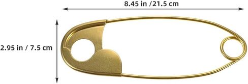 Angoily 2 قطعة دبابيس أمان كبيرة الحجم مقبض حقيبة يد مزخرفة كبيرة الحجم لصنع المحفظة لوازم دبوس أمان كبير جدًا لحقائب الملابس شديدة التحمل in Kuwait