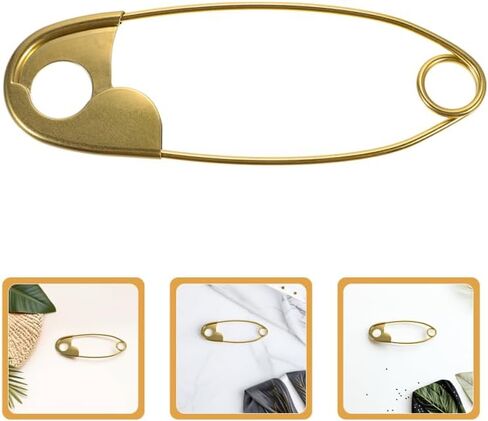 Angoily 2 قطعة دبابيس أمان كبيرة الحجم مقبض حقيبة يد مزخرفة كبيرة الحجم لصنع المحفظة لوازم دبوس أمان كبير جدًا لحقائب الملابس شديدة التحمل in Kuwait