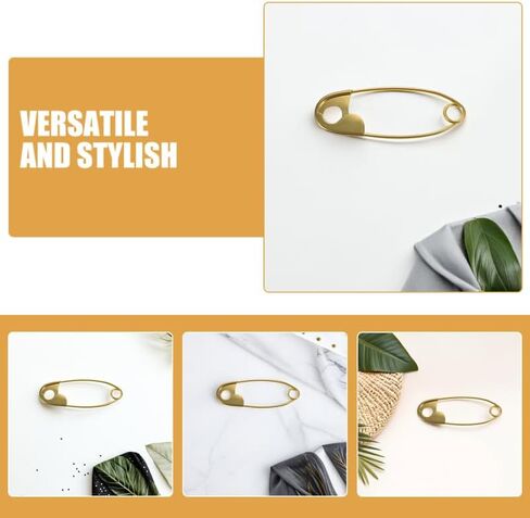 Angoily 2 قطعة دبابيس أمان كبيرة الحجم مقبض حقيبة يد مزخرفة كبيرة الحجم لصنع المحفظة لوازم دبوس أمان كبير جدًا لحقائب الملابس شديدة التحمل in Kuwait