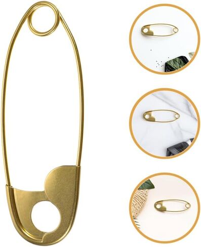 Angoily 2 قطعة دبابيس أمان كبيرة الحجم مقبض حقيبة يد مزخرفة كبيرة الحجم لصنع المحفظة لوازم دبوس أمان كبير جدًا لحقائب الملابس شديدة التحمل in Kuwait