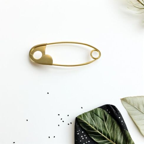 Angoily 2 قطعة دبابيس أمان كبيرة الحجم مقبض حقيبة يد مزخرفة كبيرة الحجم لصنع المحفظة لوازم دبوس أمان كبير جدًا لحقائب الملابس شديدة التحمل in Kuwait