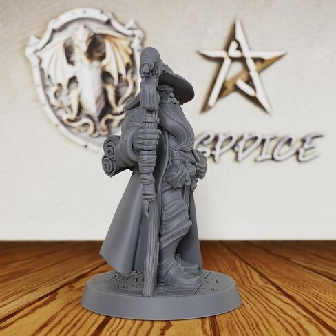 مصغر معالج البطل غير المطلي - DND Minis مصمم للأبراج المحصنة والتنينات، ألعاب RPG الخيالية على الطاولة، Warhammer TTRPG، ملحق RPG متعدد الاستخدامات لعشاق الألعاب الخيالية-AS619 in Saudi Arabia
