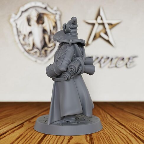مصغر معالج البطل غير المطلي - DND Minis مصمم للأبراج المحصنة والتنينات، ألعاب RPG الخيالية على الطاولة، Warhammer TTRPG، ملحق RPG متعدد الاستخدامات لعشاق الألعاب الخيالية-AS619 in Saudi Arabia