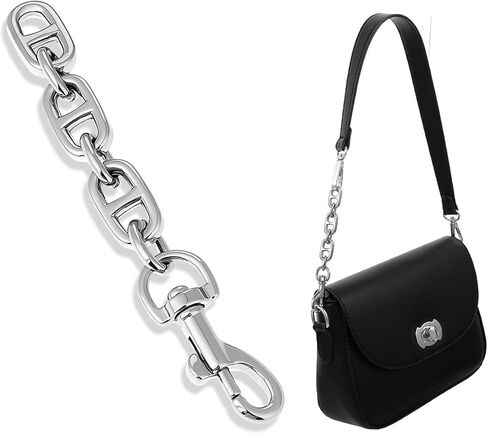 1Pc Silver Bag Extender Purse Strap Extender, 4.7 Inch for Crossbody Short Purse Replacement Metal Chain Strap Accessories for Women Handbags Shoulder Decoration in Saudi Arabia