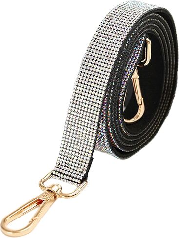 Rhinestone Wide Purse Strap Crossbody Replacement Crystal Purse Chain for Shoulder Bag Handbag Guitar in Saudi Arabia