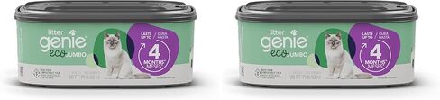 Litter Genie Eco Refills | Compostable Cat Litter Bags Jumbo 1-Pack | Up to 4 Months of Supply in 1 Cartridge in Saudi Arabia