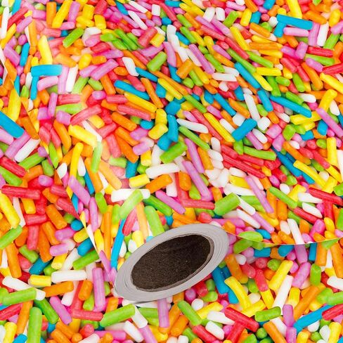 WRAPAHOLIC Sprinkles Funny Wrapping Paper Roll - Mini Roll - 17 Inch x 16.5 Feet - Colorful Ice Cream Sprinkles Wrapping Paper for Kids Boys Girls Birthday, Baby Shower, Mothers Day, Fathers Day in Saudi Arabia