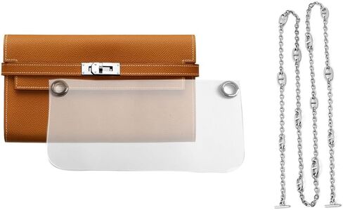 Conversion Kit for Kelly Wallet Constance Long Wallet Insert With Chain Kelly wallet Strap Insert Gift For Her (Silver) in Saudi Arabia