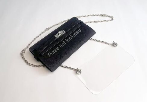 Conversion Kit for Kelly Wallet Constance Long Wallet Insert With Chain Kelly wallet Strap Insert Gift For Her (Silver) in Saudi Arabia