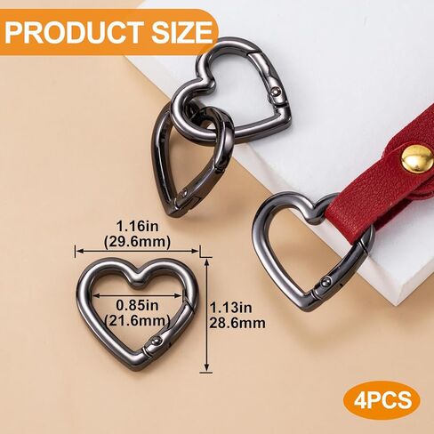 Keychain Clip, Zinc Alloy Heavy Duty Carabiner, Spring Snap Clasp Hook for Bags Purses Backpack Straps Belt DIY Crafts in Saudi Arabia