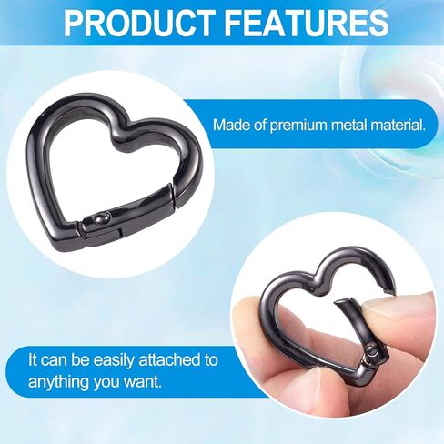 Keychain Clip, Zinc Alloy Heavy Duty Carabiner, Spring Snap Clasp Hook for Bags Purses Backpack Straps Belt DIY Crafts in Saudi Arabia