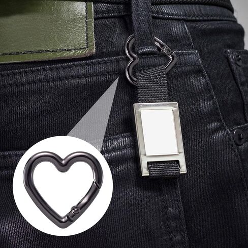 Keychain Clip, Zinc Alloy Heavy Duty Carabiner, Spring Snap Clasp Hook for Bags Purses Backpack Straps Belt DIY Crafts in Saudi Arabia