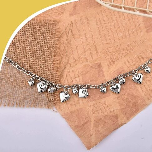 Heart Purse Charms Chain for Handbag Heart Purse Extender Replacement Chain Bag Handles for Purses Crossbody Handbag Shoulder Bag Accessories in Saudi Arabia