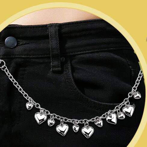 Heart Purse Charms Chain for Handbag Heart Purse Extender Replacement Chain Bag Handles for Purses Crossbody Handbag Shoulder Bag Accessories in Saudi Arabia