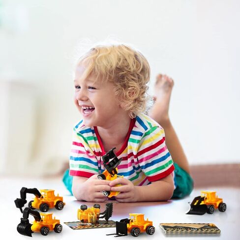 Tatuo 24 Set Valentines Day Cards with Construction Truck Toys Valentine's Greeting Cards Vehicles Truck Toys Valentines Classroom Exchange Gift School Prize Toys for Kids Valentine Party Favors in Saudi Arabia