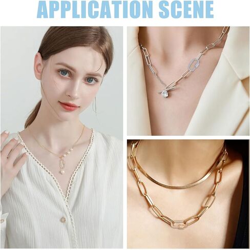 2PCS Necklace Clasp Rhinestone Oval Screw Carabiner Lock Charms Clasps Shortener Bracelet Keychain Necklace Sweater Pendant for Decoration Jewelry Crafts Making in Saudi Arabia
