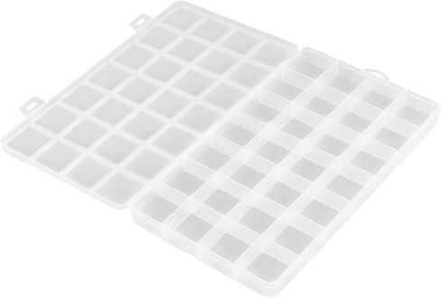 20PCS 28 Grids Clear Plastic Organizer Box with Fixed Dividers for Beads, Fishing Tackles & Small Parts Storage (7.9x6.2x1.2in) in Kuwait