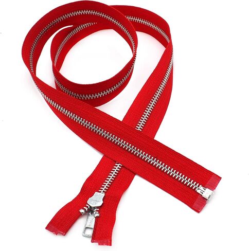 YKK® 24" Jacket Zipper, YKK #5 Aluminum Metal ~ Medium Weight ~ Separating ~ 519 Red (1 Zipper/Pack) in Saudi Arabia