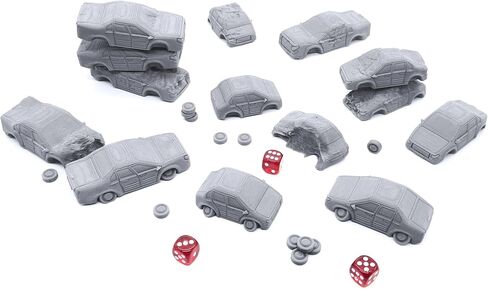 EnderToys Junk Cars by Terrain4Print, 3D Printed Tabletop RPG Scenery and Wargame Terrain 28mm Miniatures in Saudi Arabia