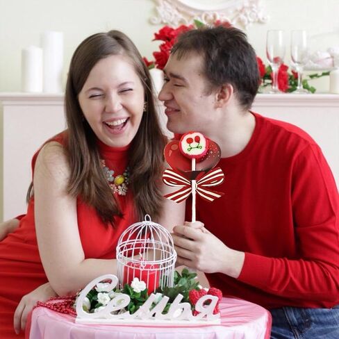 100pcsValentine's Day Decor Heart Lollipop Paper Card Valentine's Day Holiday Party Wedding Lollipop Candy Decoration in Saudi Arabia
