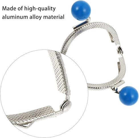STOBOK 5Pcs Metal Purse Clasp for DIY Bag Making and Crafting Wallets Kiss Lock Coin Bag Frames with Retro Beads Purse Making Supplies in Saudi Arabia