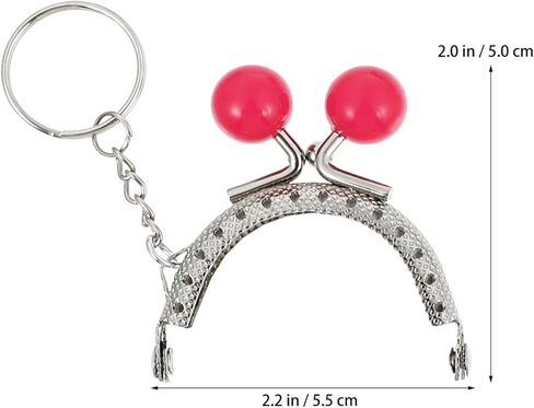 STOBOK 5Pcs Metal Purse Clasp for DIY Bag Making and Crafting Wallets Kiss Lock Coin Bag Frames with Retro Beads Purse Making Supplies in Saudi Arabia