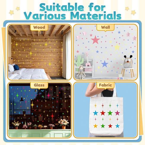 16 PCS Star Stencil Set, Large Stencils for Painting, Different Sizes Star Template for Spray Painting Fabric Walls Wood DIY Craft Canvas (Mixed Stars) in Saudi Arabia