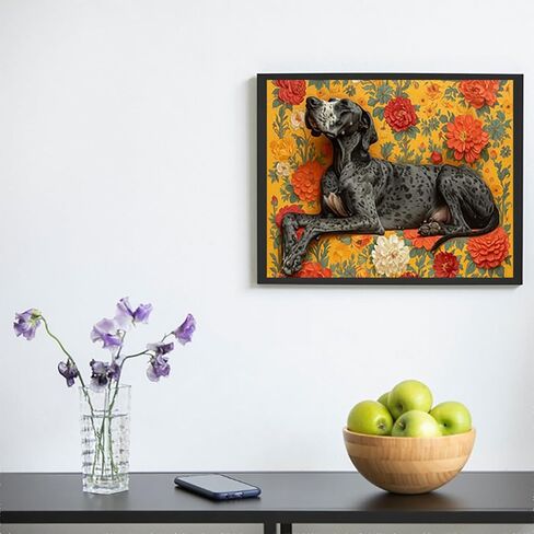 XTXGERL Paint by Number, Stretching Great Dane, Adult Crafts Adults' Paint by Number Kits, Room Decor Gift for Birthday Festival (16x20 inch, No Frame) in Saudi Arabia