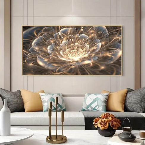 MOMDEDP Large Diamond Painting Kits for Adults - DIY 5D Flowers Diamond Art Kits for Adults, Full Drill Flowers Diamond Art Painting, Gem Art Kits for Home Wall Decor (27.6 X 15.7 Inch) in Saudi Arabia